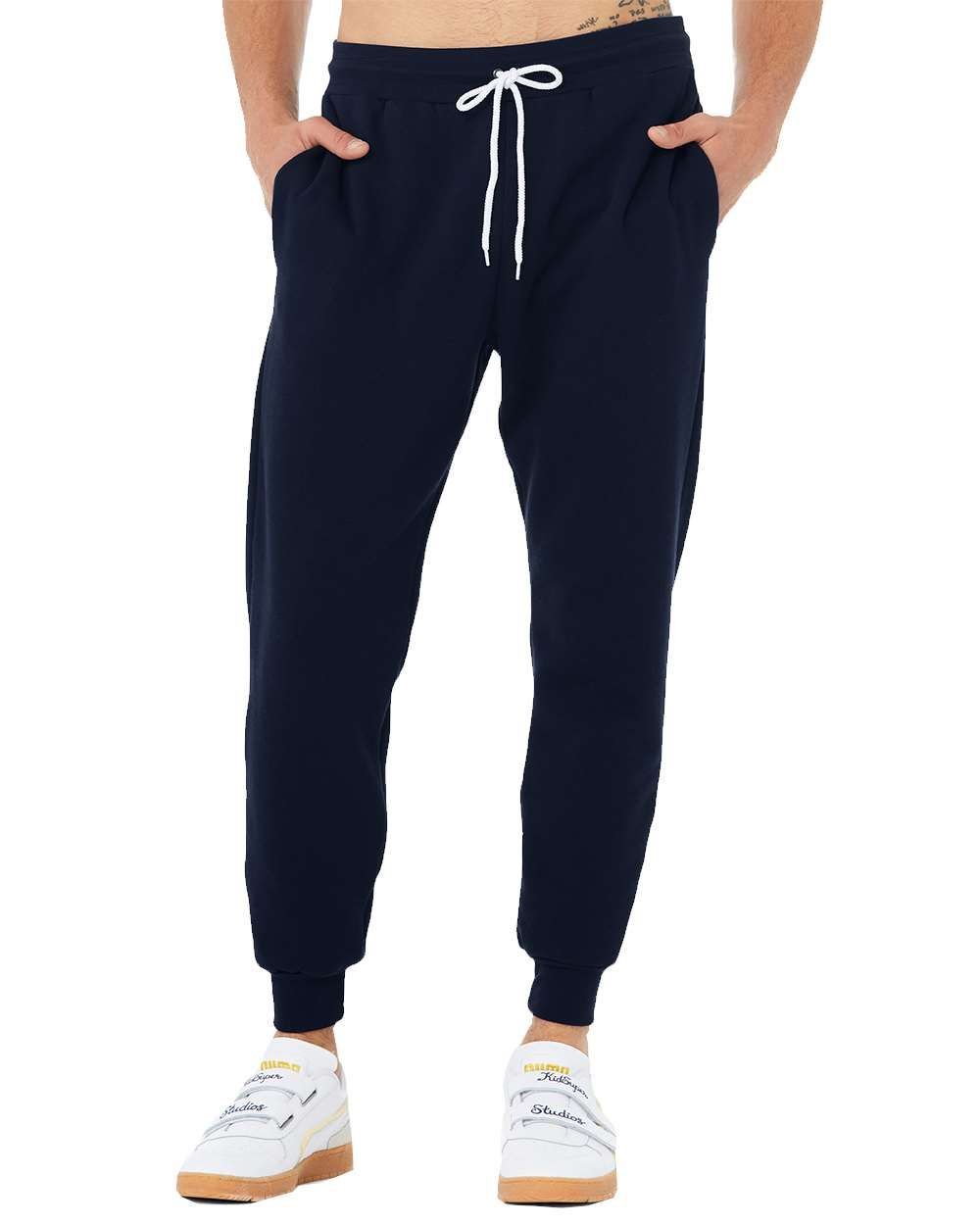 Bella and Canvas Unisex Jogger Sweatpant in Navy