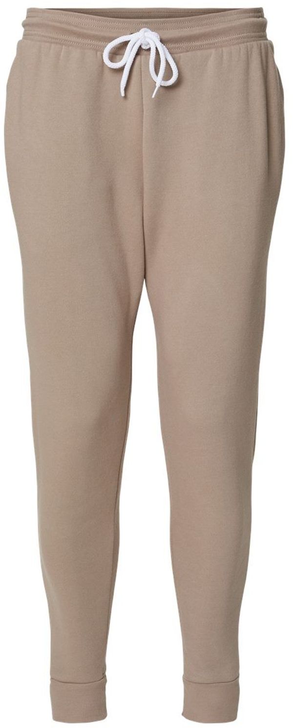 Am image of a Custom Bella and Canvas Unisex Jogger Sweatpant in Tan!