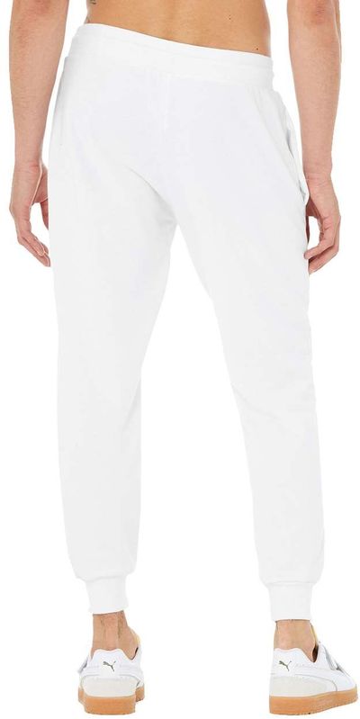 Am image of a Custom Bella and Canvas Unisex Jogger Sweatpant in White!