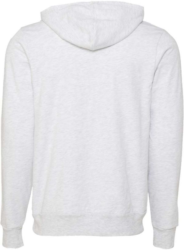 Am image of a Custom Bella and Canvas Poly Cotton Fleece Full Zip Hoodie in Ash!