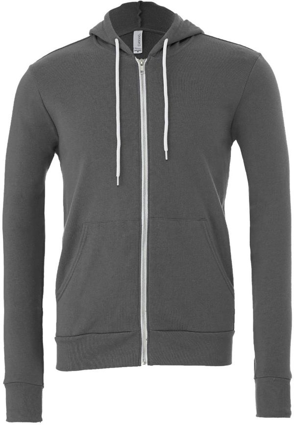 An image of a Custom Bella and Canvas Poly Cotton Fleece Full Zip Hoodie in Asphalt!