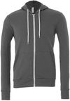An image of a Custom Bella and Canvas Poly Cotton Fleece Full Zip Hoodie in Asphalt!