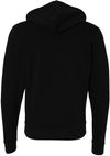 An image of a Custom Bella and Canvas Poly Cotton Fleece Full Zip Hoodie in Black!