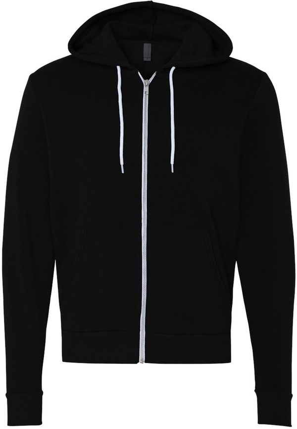 An image of a Custom Bella and Canvas Poly Cotton Fleece Full Zip Hoodie in Black!