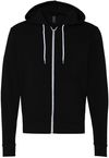 An image of a Custom Bella and Canvas Poly Cotton Fleece Full Zip Hoodie in Black!