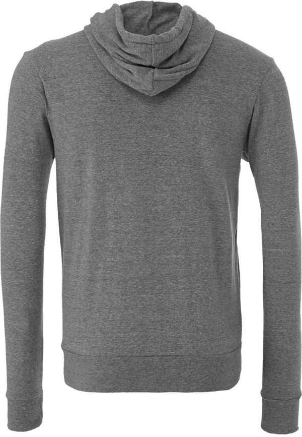 Am image of a Custom Bella and Canvas Poly Cotton Fleece Full Zip Hoodie in Deep Heather!
