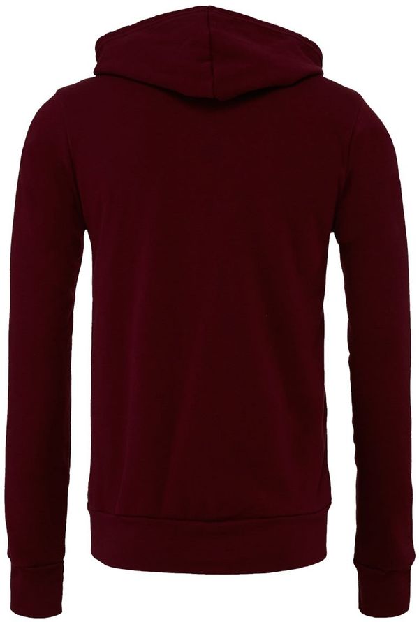 An image of a Custom Bella and Canvas Poly Cotton Fleece Full Zip Hoodie in Maroon!
