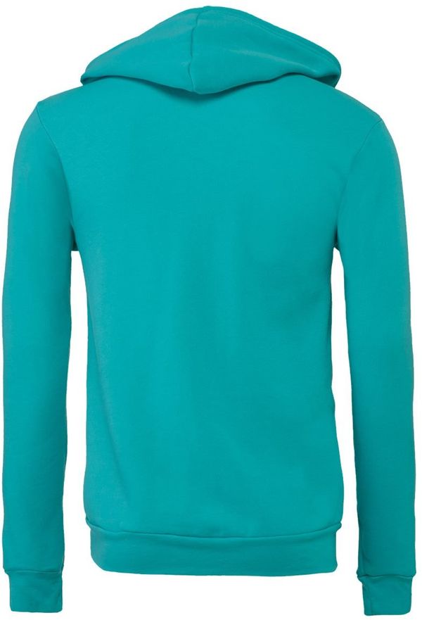 An image of a Custom Bella and Canvas Poly Cotton Fleece Full Zip Hoodie in Teal!