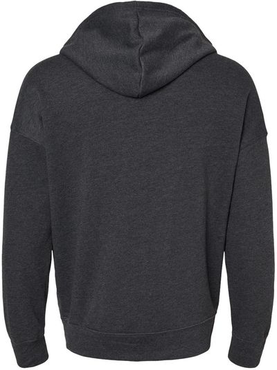 Am image of a Custom BELLA and CANVAS Unisex Sponge Fleece DTM Full Zip Hoodie in Dark Grey Heather!