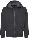 Am image of a Custom BELLA and CANVAS Unisex Sponge Fleece DTM Full Zip Hoodie in Dark Grey Heather!