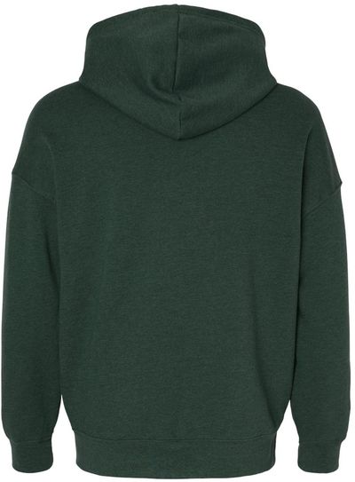 Am image of a Custom BELLA and CANVAS Unisex Sponge Fleece DTM Full Zip Hoodie in Heather Forest!