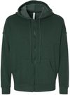 Am image of a Custom BELLA and CANVAS Unisex Sponge Fleece DTM Full Zip Hoodie in Heather Forest!