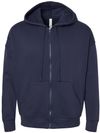 Am image of a Custom BELLA and CANVAS Unisex Sponge Fleece DTM Full Zip Hoodie in Navy!