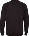 Am image of a Custom Bella and Canvas Unisex Sponge Fleece Crewneck Sweatshirt in Black!