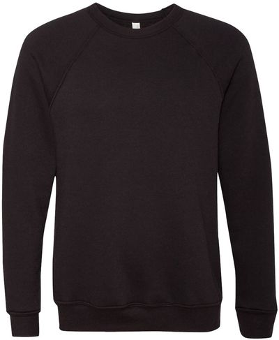 Am image of a Custom Bella and Canvas Unisex Sponge Fleece Crewneck Sweatshirt in Black!