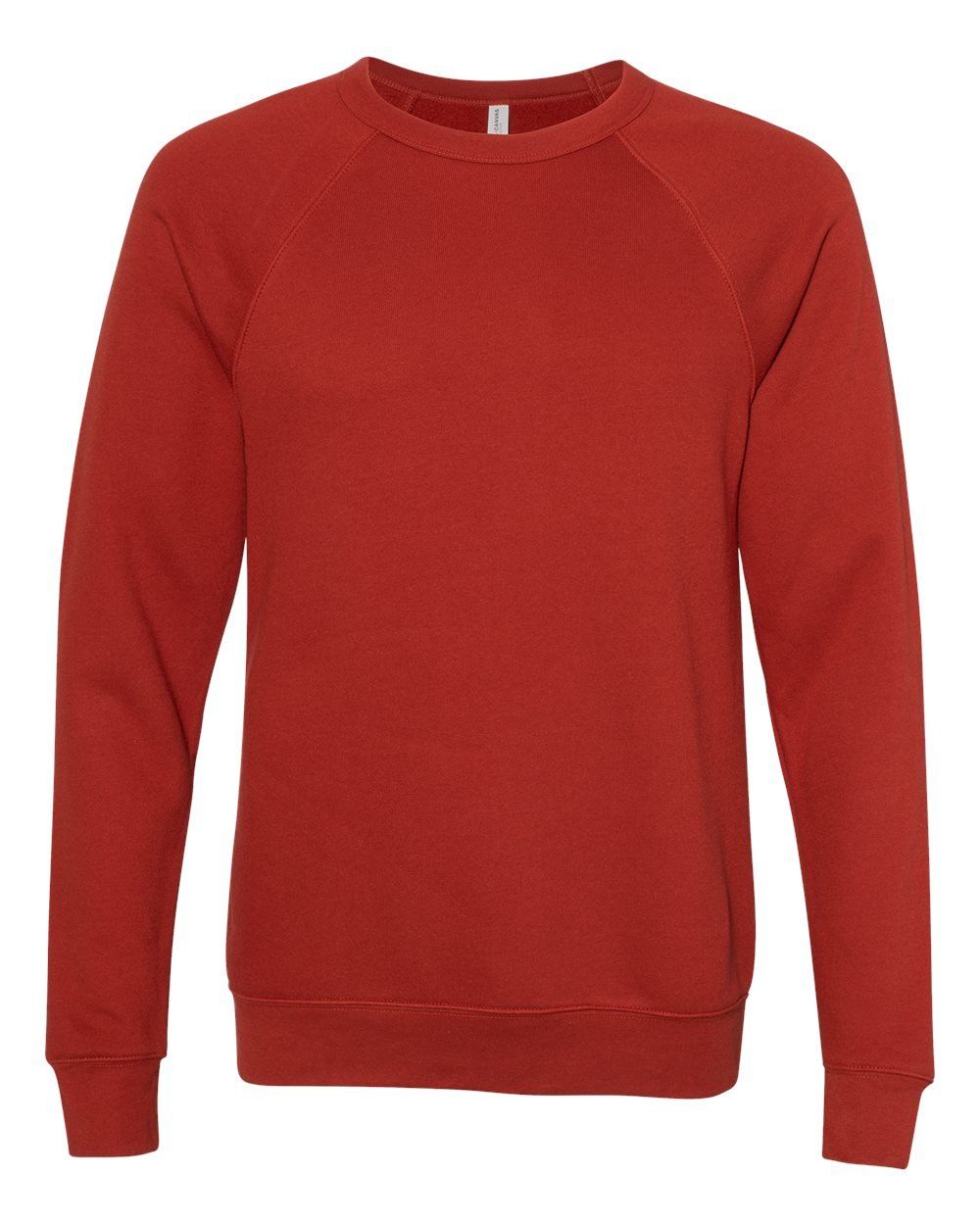Bella and Canvas Unisex Sponge Fleece Crewneck Sweatshirt in Brick
