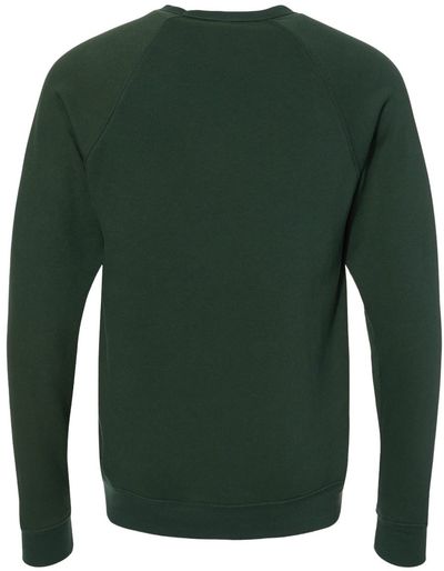 Am image of a Custom Bella and Canvas Unisex Sponge Fleece Crewneck Sweatshirt in Forest!