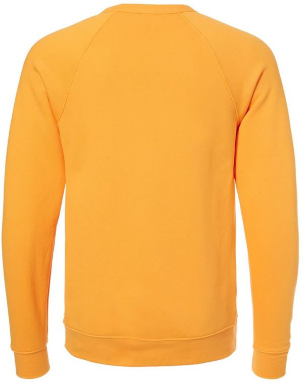 Am image of a Custom Bella and Canvas Unisex Sponge Fleece Crewneck Sweatshirt in Gold!