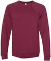 Am image of a Custom Bella and Canvas Unisex Sponge Fleece Crewneck Sweatshirt in Maroon!