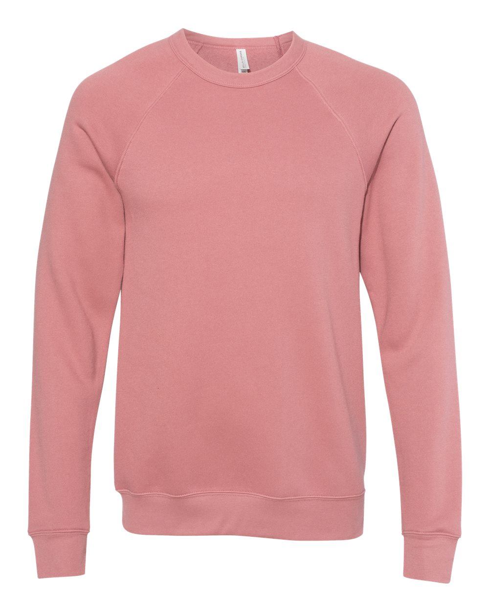 Bella and Canvas Unisex Sponge Fleece Crewneck Sweatshirt in Mauve