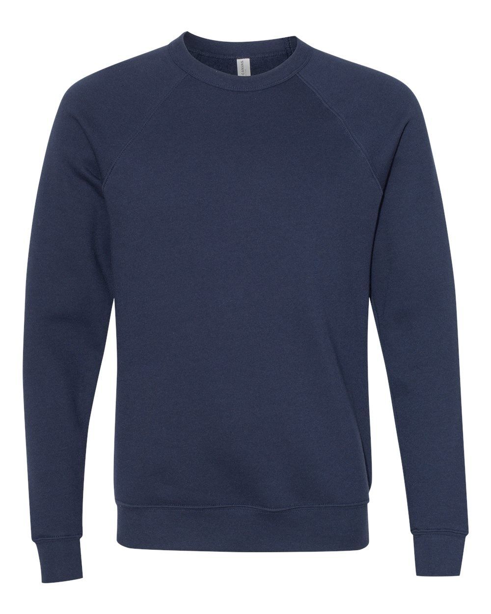 Bella and Canvas Unisex Sponge Fleece Crewneck Sweatshirt in Navy Triblend