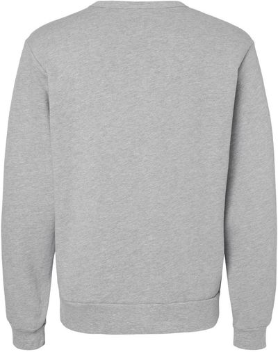 Am image of a Custom Bella and Canvas Sponge Fleece Classic Crewneck Sweatshirt in Athletic Heather!
