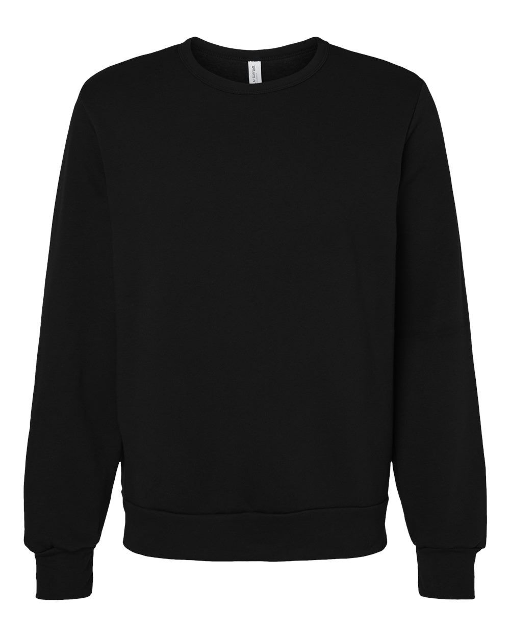 Bella and Canvas Sponge Fleece Classic Crewneck Sweatshirt in Black
