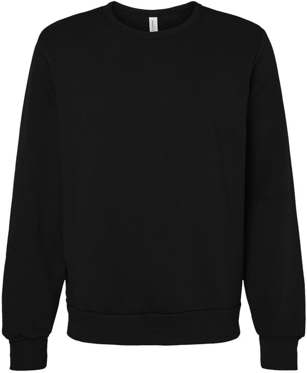 Am image of a Custom Bella and Canvas Sponge Fleece Classic Crewneck Sweatshirt in Black!