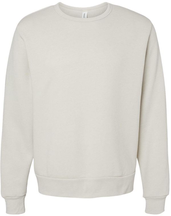 Am image of a Custom Bella and Canvas Sponge Fleece Classic Crewneck Sweatshirt in Heather Dust!