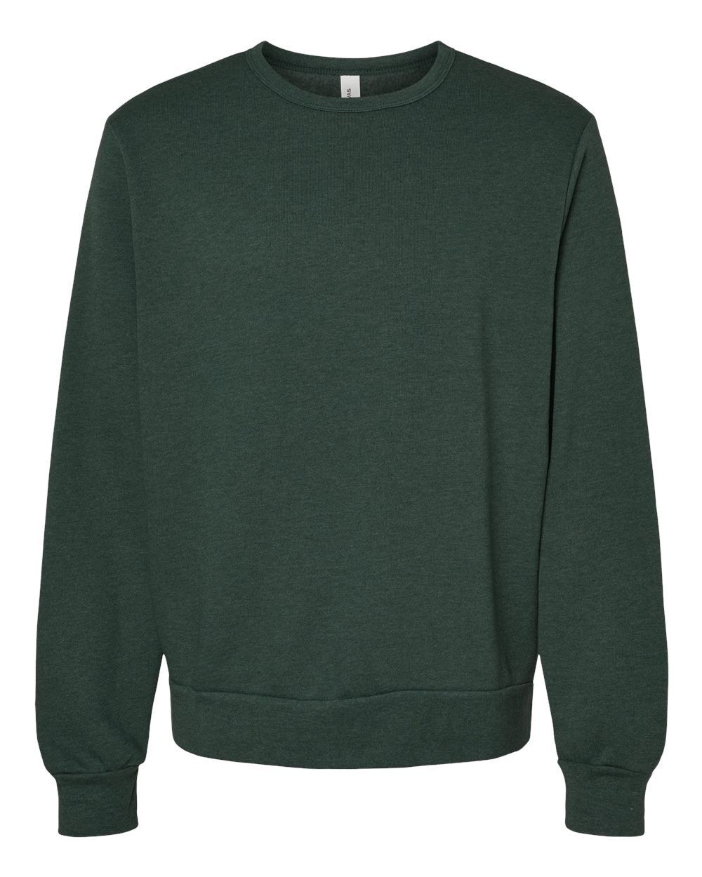 Bella and Canvas Sponge Fleece Classic Crewneck Sweatshirt in Heather Forest