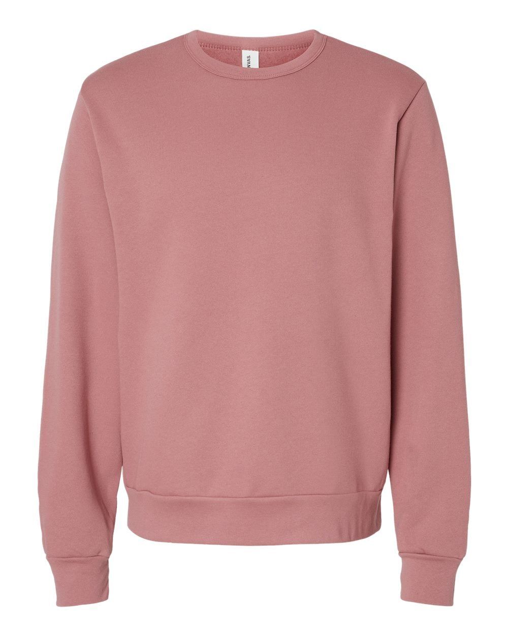 Bella and Canvas Sponge Fleece Classic Crewneck Sweatshirt in Mauve