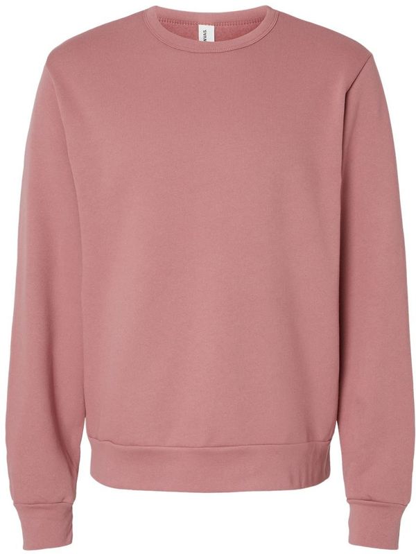 Am image of a Custom Bella and Canvas Sponge Fleece Classic Crewneck Sweatshirt in Mauve!