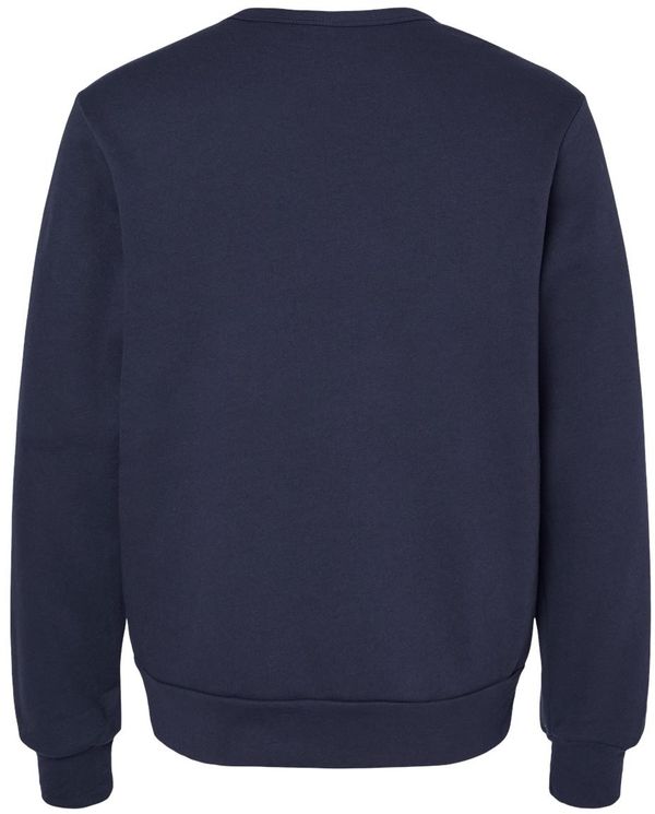 Am image of a Custom Bella and Canvas Sponge Fleece Classic Crewneck Sweatshirt in Navy!