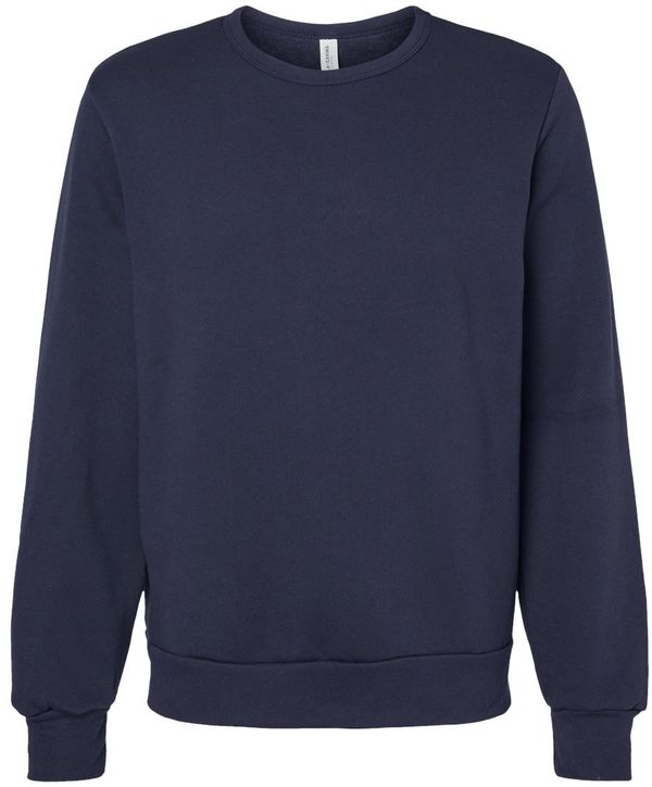 Am image of a Custom Bella and Canvas Sponge Fleece Classic Crewneck Sweatshirt in Navy!