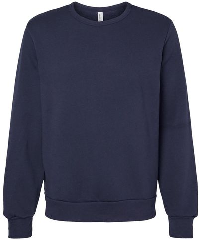 Am image of a Custom Bella and Canvas Sponge Fleece Classic Crewneck Sweatshirt in Navy!