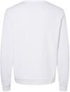 Am image of a Custom Bella and Canvas Sponge Fleece Classic Crewneck Sweatshirt in White!