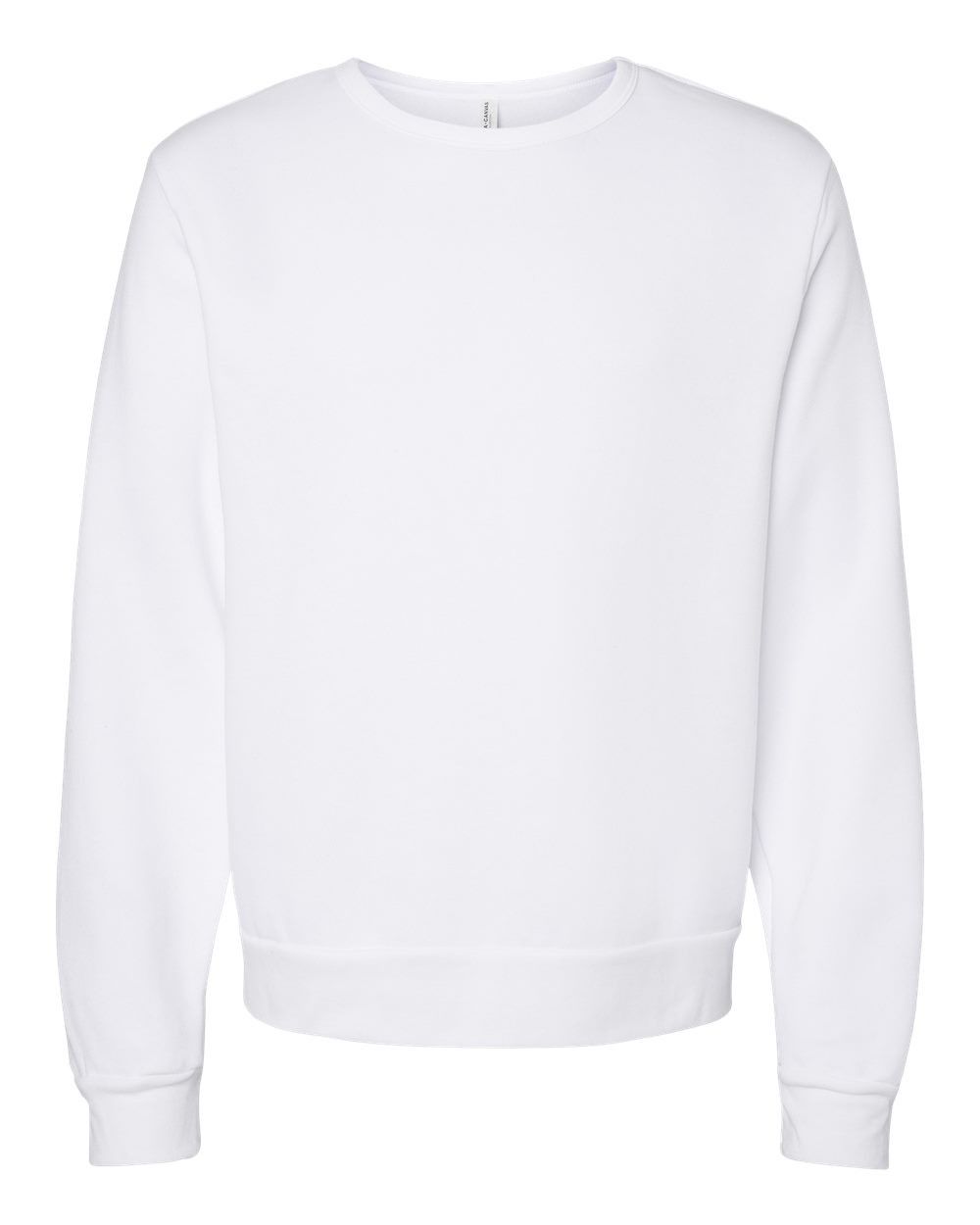 Bella and Canvas Sponge Fleece Classic Crewneck Sweatshirt in White