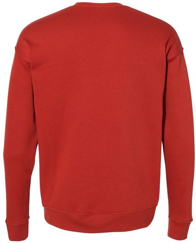 Am image of a Custom Bella and Canvas Unisex Drop Shoulder Fleece in Brick!