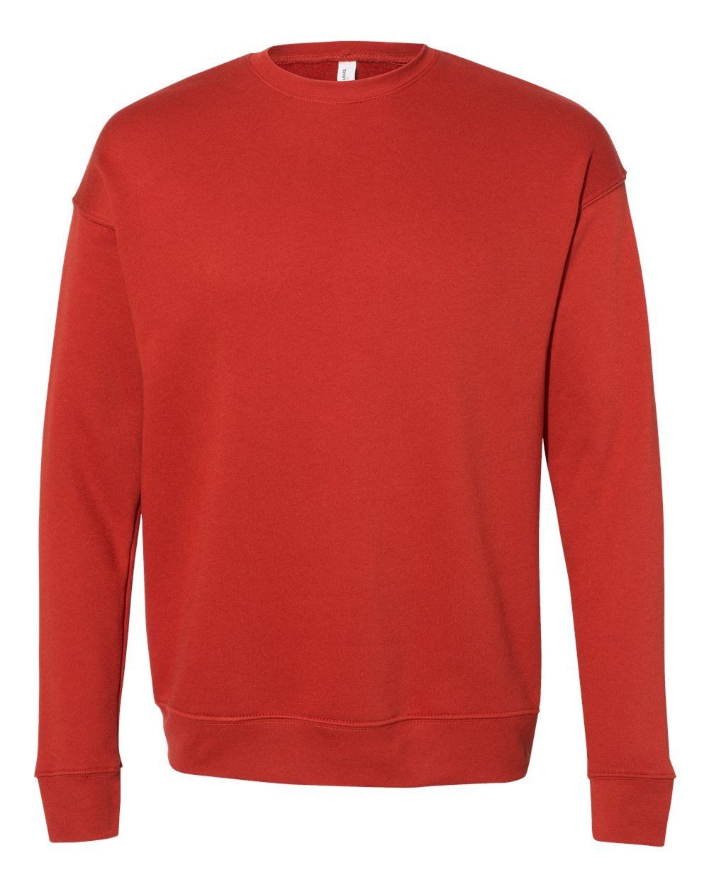 Bella and Canvas Unisex Drop Shoulder Fleece in Brick