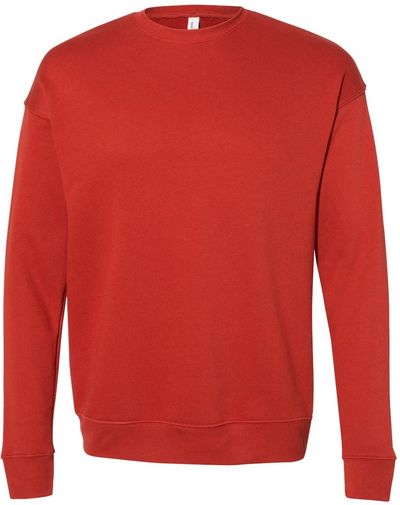 Am image of a Custom Bella and Canvas Unisex Drop Shoulder Fleece in Brick!