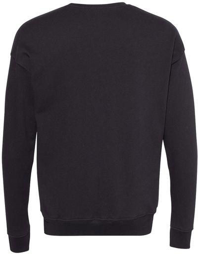 Am image of a Custom Bella and Canvas Unisex Drop Shoulder Fleece in DTG Black!
