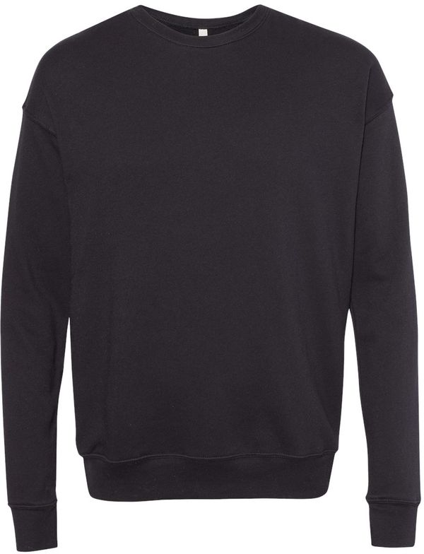 Am image of a Custom Bella and Canvas Unisex Drop Shoulder Fleece in DTG Black!