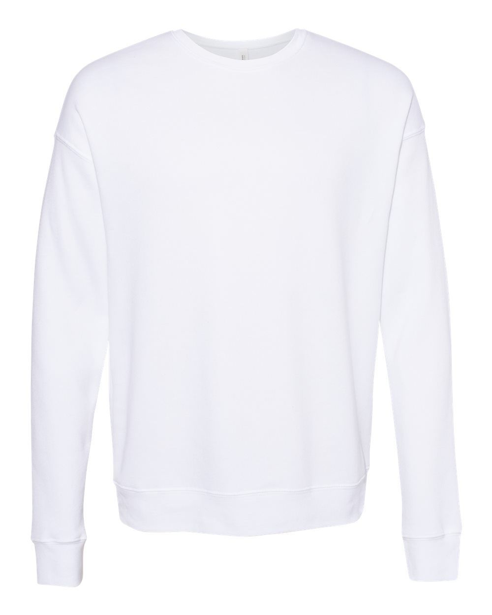 Bella and Canvas Unisex Drop Shoulder Fleece in DTG White