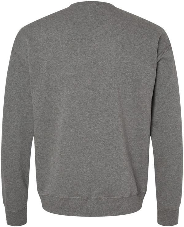 Am image of a Custom Bella and Canvas Unisex Drop Shoulder Fleece in Deep Heather!