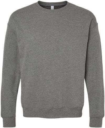 Am image of a Custom Bella and Canvas Unisex Drop Shoulder Fleece in Deep Heather!