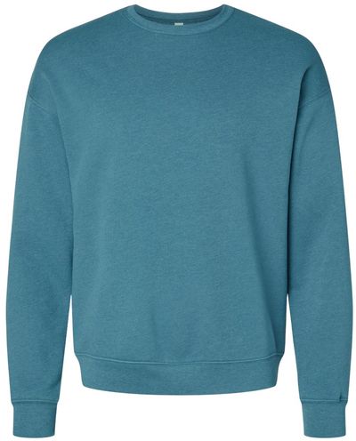 Am image of a Custom Bella and Canvas Unisex Drop Shoulder Fleece in Heather Deep Teal!