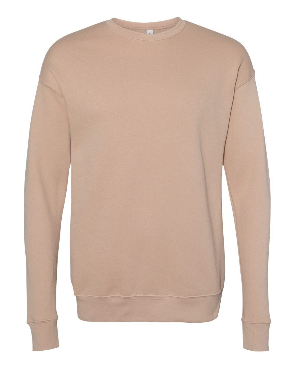 Bella and Canvas Unisex Drop Shoulder Fleece in Heather Sand Dune