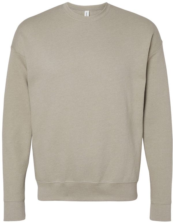 Am image of a Custom Bella and Canvas Unisex Drop Shoulder Fleece in Heather Stone!
