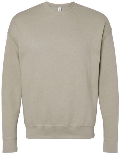 Am image of a Custom Bella and Canvas Unisex Drop Shoulder Fleece in Heather Stone!