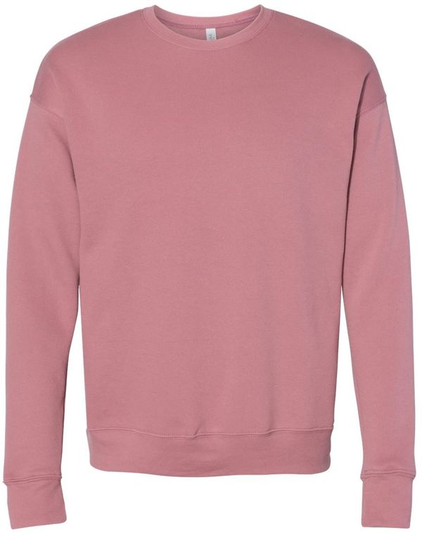 Am image of a Custom Bella and Canvas Unisex Drop Shoulder Fleece in Mauve!